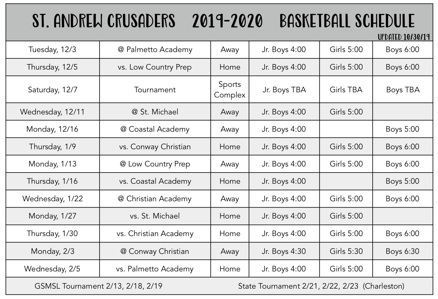 Basketball - St. Andrew Catholic School